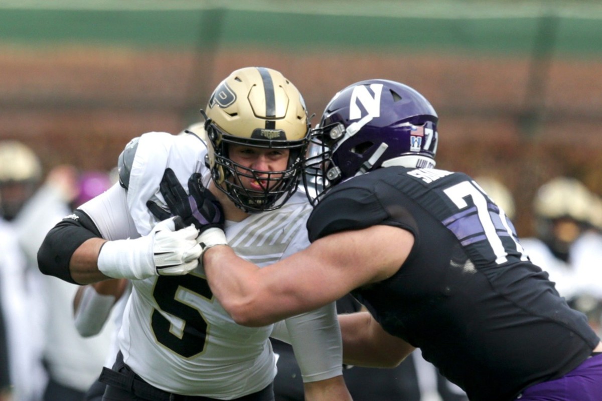 Purdue edge rusher George Karlaftis